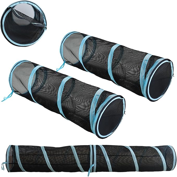 INTURN Cat Furniture Tent for Indoor and Outdoor Playpen Portable Cat Tunnels, Outdoor Kennel (2 Tunnels)