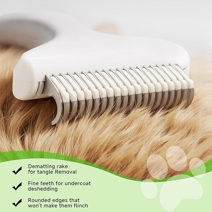 Pet Steam Brush for Dog & Cat – shower bath brush – Steam for Shedding & Grooming Water Brush for Long & Short Haired Pets Spritz Defur Comb 3-in-1 Spray Hair Removal Comb Includes 1*Waterless Shampoo