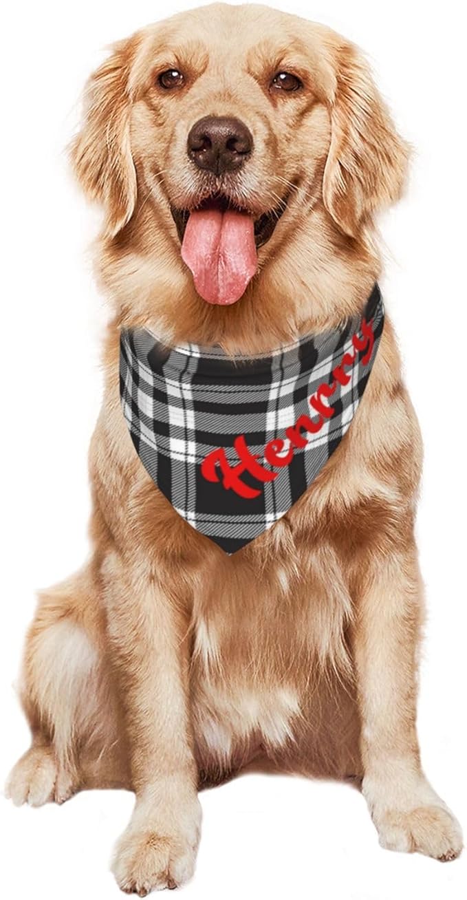 Custom Pet Scarf Personalized Dog Bandana with Name Personalized Add Your Text Bibs Triangle Head Scarfs Gift for Small Medium Large Dogs Cats Baby Puppy Pets Accessories