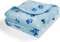 Allisandro Luxurious Dog Blanket, Extra Softness 350 GSM Flannel Fleece Pet Throw for Small Medium and Large Dogs Puppies and Cats, Blue, 80 × 64 Inches