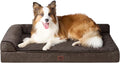 EHEYCIGA XL Dog Bed Memory Foam for Crate, Extra Large Dog Bed Orthopedic with Washable Removable Cover, Waterproof Pet Sofa Couch XLarge Size Dogs, 41x27x6.5, Brown