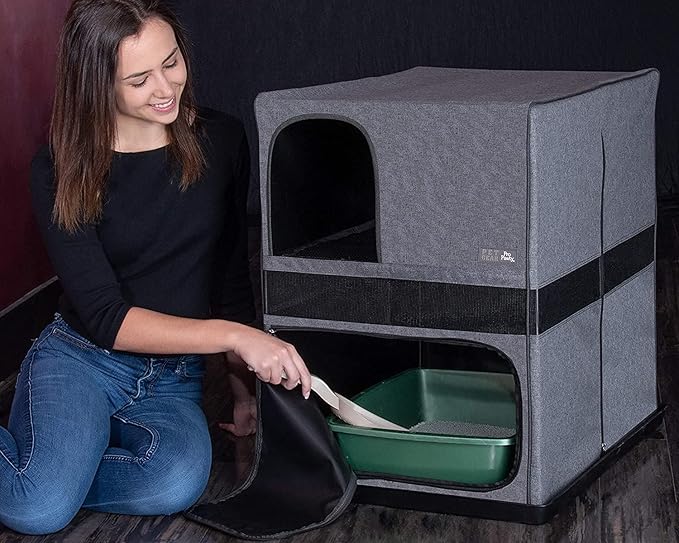 Pet Gear Pro Pawty for Cats with littertraX Mat, Put an end to Scattered Litter, Foldable, Easy Clean, Litterbox not Included, 2 Models, 2 Colors