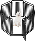 New Thickened Version Dog Playpen, 43 Inch Dog Fences for The Yard, Portable Outdoor Dog Playpen for Large/Medium/Small Dogs, Foldable Metal Dog playpen, with Doors (8 Panels, 43 Inch)