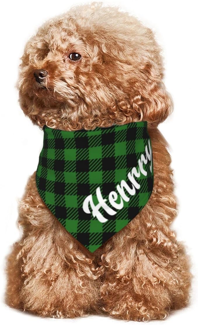 Custom Pet Scarf Personalized Dog Bandana with Name Personalized Add Your Text Bibs Triangle Head Scarfs Gift for Small Medium Large Dogs Cats Baby Puppy Pets Accessories