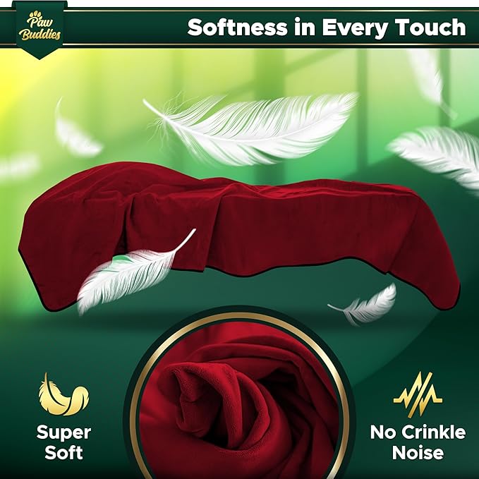 Paw Buddies Waterproof Blanket 80"x90" – Reversible Microfleece Throw for Couples, Pets & Family – Leakproof, Machine Washable Bed & Sofa Protector for Home or Travel