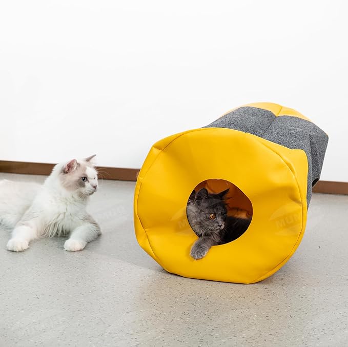 Cat Play Bag Collapsible Cat Tunnel Activity Center Mat Play Rug Cats Activity Adventure Carpet Cats Bags Drill Sleeping Bag Crinkle Bags for Indoor