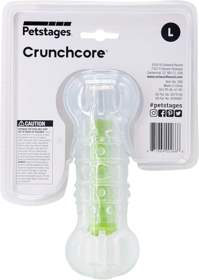 Petstages Crunchcore Bone Water Bottle Alternative Dog Chew Toy, Large