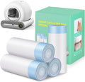 4 * 20 Count Trash Bags for Automatic Cat Litter Box Self Cleaning, Replacement Extra Large Liners for Robot Box, 4 Rolls Drawstring Waste Bags, 18 x 18 Inches（4 Rolls/80 Counts）