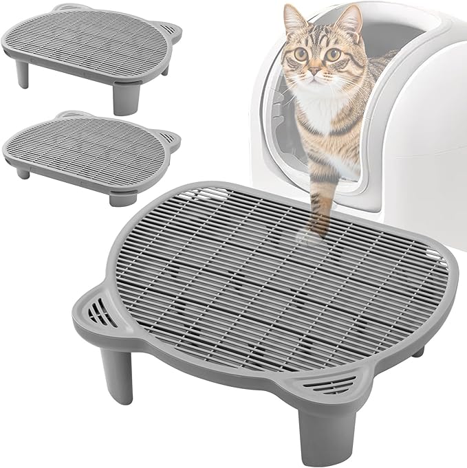 Litter Catching Step for Cat Litter Box, Litter Trap Stool for Automatic Litter Box Self Cleaning, Litter Collection Stairs, Litter Catcher Ramp for Old Geriatric Senior Cat or Kitten