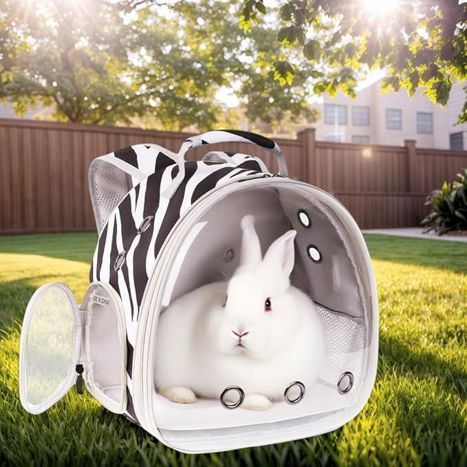 Portable Small Animal Backpack Travel Breathable Pet Carrier Bag Cages for Guinea Pig, Rabbit, Bearded Dragon, Squirrel, Tortoise, Bird, Lizard, Sugar Glider