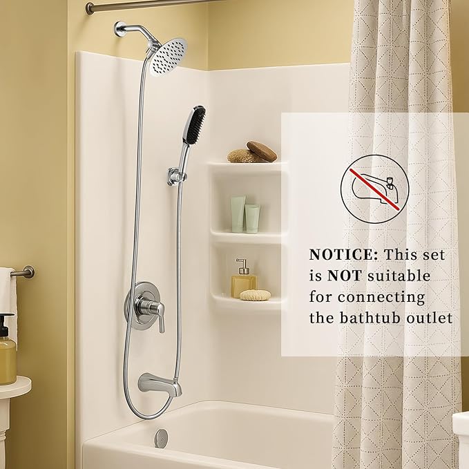 G-Promise 3 Mode Dog Shower Attachment with Pause Mode, Dog shower Sprayer with 100 Inches Hose, Metal Diverter, Adhesive Holder, for Fast and Easy Dog Bathing and Cleaning Indoor and Outdoor(Chrome)