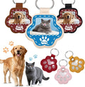 Custom Leather Pet Fur Keychain – Personalized Memorial Keepsake Keyring for Friend, Dog Cat Hair Sympathy Gifts﻿