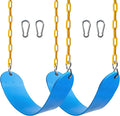Sunnyglade 2PCS Swings Seats Heavy Duty with 66" Chain, Playground Swing Set Accessories Replacement with Snap Hooks, Support 250lb (2, Blue)