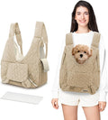 Pet Carrier Backpack, Adjustable Pet Front Cat Dog Carrier Backpack Travel Bag for Small Medium Dogs Cats and Rabbits, Safety Strap with Removable Bottom Plate for Camping Hiking Traveling