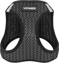 Best Pet Supplies Voyager Step-in Air Harness - All Weather Mesh, Reflective, No Pull Harness for Dogs, Cats - Secure with Hook & Loop Fastener, Buckle, Double D-Rings - Gray 2-Tone, L