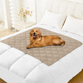 Smiry Waterproof Dog Bed Cover Blanket 40x50, Soft Reversible Pet Blanket, Washable Leakproof Cats Dogs Couch Cover for Sofa, Couch, Furniture, Taupe/Beige