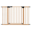 Babelio 29-48" Metal Baby Gate with Brown Wood Pattern, Auto Close Dog Gate PressGuard P7 for The House, Stairs and Doorways, Pressure Mounted Pet Gate with Door, Safety Gate for Child and Pets