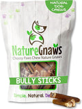 Nature Gnaws Bully Stick Bites for Small Dogs 2-4" (8oz) - Long Lasting for Light Chewers and Puppies - Natural Beef Dog Chew Treats - Rawhide Free