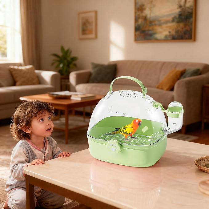Parrot Carrier - Travel Bird Cage with Water Bottle, Parrot Travel Cage | Breathable Pet Bird Carrying Accessory for Hedgehog Chinchillas Lovebirds Cockatiels Budgies Macaws Parakeet