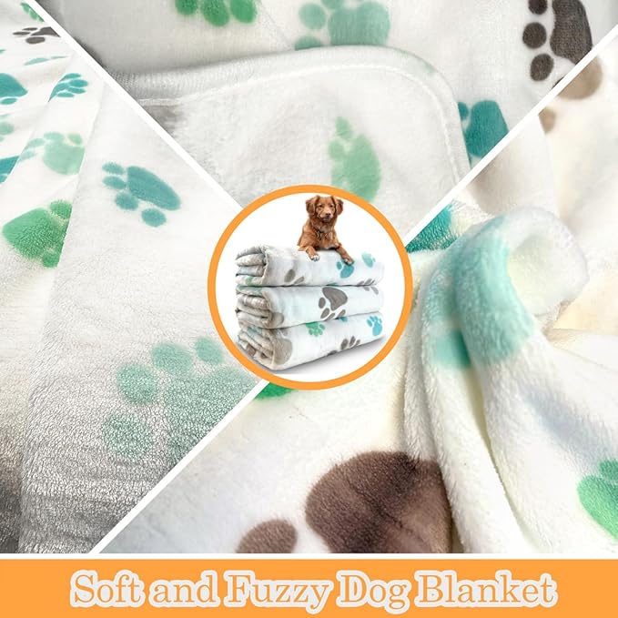 Dog Blankets for Medium Large Dogs Washable, 3 Pack Pet Blanket Washable 41" x 31", Fuzzy Soft Puppy Throw Cover for Kennel Crate Bed