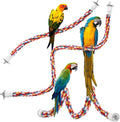 Bird Rope Perches,Parrot Toys 21 inches Rope Bungee Bird Toy (21 inches)[1 Pack]