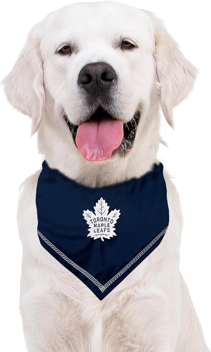 Pets First NHL Toronto Maple Leafs TIE Bandana, Size Small/Medium. Dog Bandana Scarf Bib for Pet Cat Dog. The Ultimate Game-Day, Party Bandana