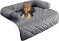 Couch Cover for Dogs - 30x30.5 Water-Resistant Pet Furniture Protector with Memory Foam Bolster and Quilted Fabric - Pet Supplies by PETMAKER (Gray)