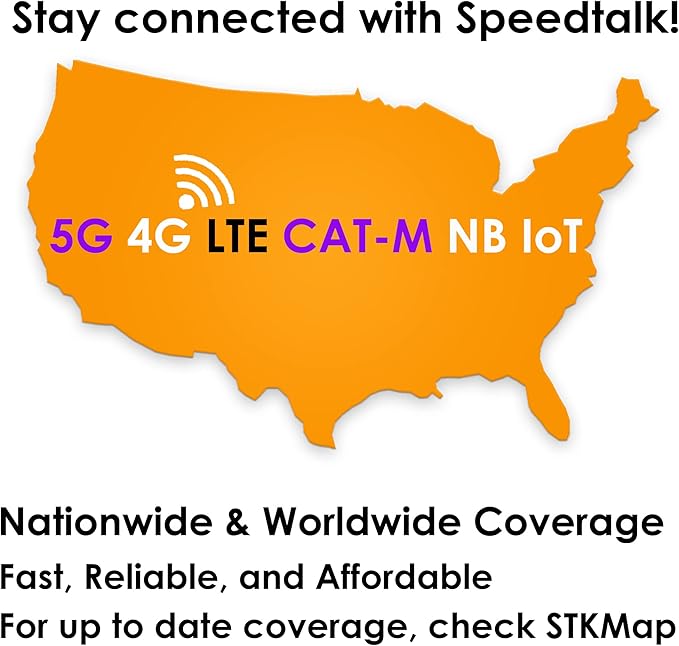 SpeedTalk SIM Card for GPS Trackers Pet Kids Senior Vehicle Car Activity 4G LTE Tracking Devices | 30 Days Wireless Plan | 3 in 1 Simcard - Standard Micro Nano | No Contract | USA Canada Mexico