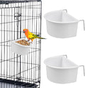 Bird Feeder, 2 Pcs Plastic Bird Food Feeder, Bird Water Cage Accessories, Hanging Bird Food Bowl Cups for Parrots Small Birds Pigeons Parakeet