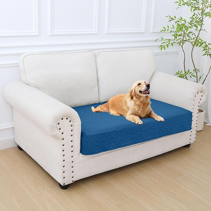hyha Waterproof Dog Blanket, Soft Dog Bed Cover Pet Blankets, Waterproof Sofa Couch Cover for Dogs Washable, Reversible Pet Couch Covers for Sofa Furniture (30x53 Inch, Navy Blue/Navy Blue)