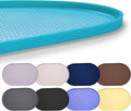 Hubulk 100% Waterproof Silicone Pet Feeding Mat with Raised Edge for Food and Water, Dog Bowl Mats, Cat Bowls Placemat with High Lip Protects Floor for Cats and Dogs (Teal, 32" L x 24" W)