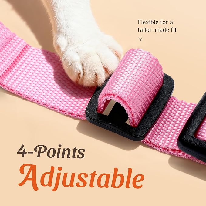 Dooradar Cat Harness and Leash Set, Escape Proof Safe Adjustable Kitten Vest Harnesses for Walking, Easy Control Soft Breathable Mesh Jacket with Reflective Strips for Cats, Pink, S