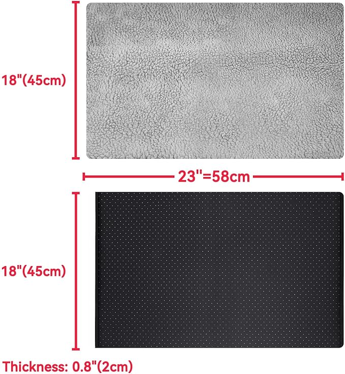 Enjoying Self Warming Cat Mat Bed, 18 x 23 inch Rectangle Plush Kitten Bed Small Dogs Mat, Non Electric Self Heating Pet Pad Indoor Outdoor, Non-Slip Bottom, Removable, Washable