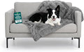 Furhaven Waterproof Throw Blanket for Dogs & Indoor Cats, Washable - Shaggy Plush Calming Long Faux Fur & Velvet Dog Blanket - Gray, Large