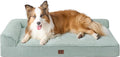 EHEYCIGA XL Dog Bed Memory Foam for Crate, Extra Large Dog Bed Orthopedic with Washable Removable Cover, Waterproof Pet Sofa Couch XLarge Size Dogs, 41x27x6.5, Greyish Green