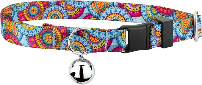 Country Brook Petz - Sky Mandala Cat Collar - Groovy Collection Featuring Far Out Designs