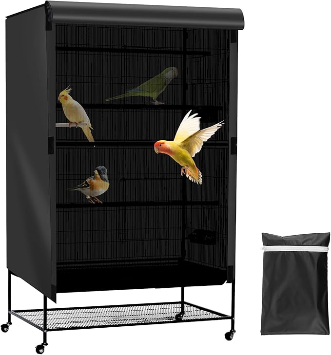 Bird Cage Cover - 210D Bird Cage Covers for Night Heavy Duty & Waterproof, Fade-Resistant Pet Cover Accessory for Parakeet, Parrot, Cockatiel and More Finches (XL)