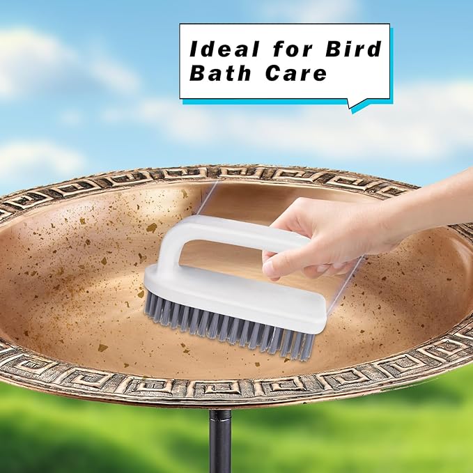 2-Pack Bird Bath Brush Includes Large and Small Brushes, Scrubbing Brush Set for Bird Bath, Bird Bath Cleanning Tools, Bird Bath Accessories, Bird Bath Cleaning Brush