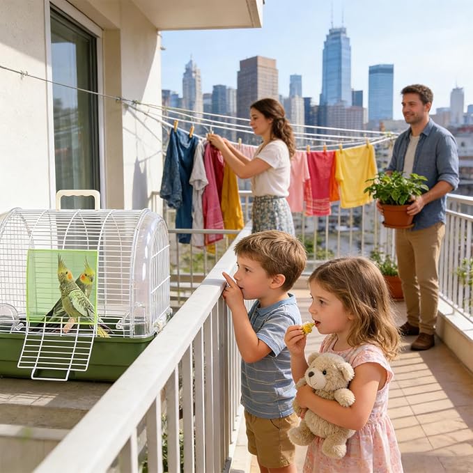 Portable Bird Cage,Bird Travel Carrier with Handle | Parakeet Carrying Cage - for Indoor Outdoor Balcony Living Room Park Parakeet Conure Canary Lovebird