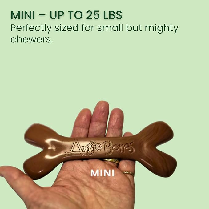 2-Pack Non-Toxic Dog Toys - Sustainable Roasted Peanut Butter Flavored Dog Chew Toys for Aggressive Chewers - Plant-Based Bioplastic Pet Toys - Made in The USA (Mini)
