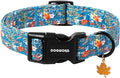 DOGWONG Fall Maple Dog Collar- Cute Classic Fall Autumn Flower Dog Collars Adjustable Fall Dog Collar for Small Medium Large Dogs L