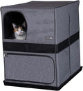 Pet Gear Pro Pawty for Cats with littertraX Mat, Put an end to Scattered Litter, Foldable, Easy Clean, Litterbox not Included, Grey