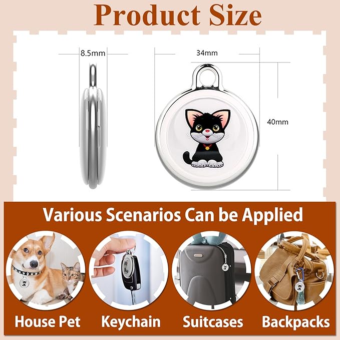 2025 Smart GPS Tracker for Dogs, Mini Cat GPS Tracker, Positioning Smart Alarm Pet Tracker, Waterproof and Drop-Proof, Extra Long Battery Life of 365 Day, No Subscription