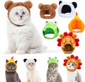 Weewooday 5 Pieces Cat Costume Bunny Hat Outfit with Ears Funny Cat Hat and Small Dogs Kitten Puppy Party Easter Costume Accessory Headwear(Lovely Style)