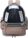 Cat Backpack Carrier for Cats and Small Dogs, Breathable Cat Bubble Backpack, Airline Approved Pet Travel Carrier for Hiking Camping Outdoor(Brown)