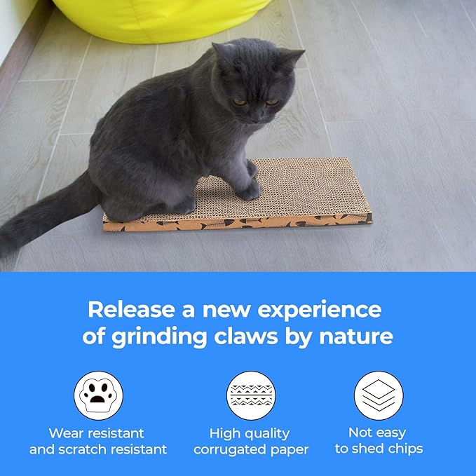 Mini Cat Scratching Board Small Cat Scratcher Cardboard Cat Scratchers for Indoor Cat Cardboard Scratcher(2pcs)