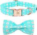 Elegant Little Tail Summer Dog Collar with Bow, Cute Bowtie for X-Small Puppy and Cat