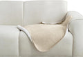 gogobunny Waterproof Bed Blanket, Reversible Sherpa Fleece Throw Blanket for Dog Puppy Cat, Furniture Cover Protects Bed Couch Sofa from Liquid Pee and Pet Fur (Cream, 30x30 inches)
