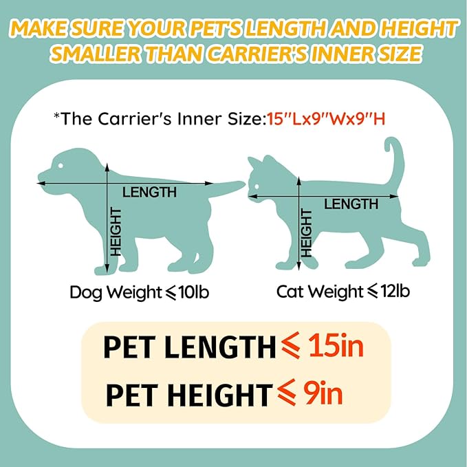Petskd Pet Carrier 17x11x10.5 Delta American United Airline Approved, Pet Travel Carrier Bag for Small Cats and Dogs, Cat Soft Sided Carrier with Safety Lock Zippers, 5-Sided Breathable Mesh(Black)