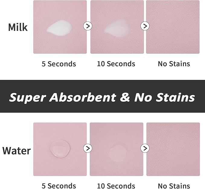Dog Food Mat - Absorbent Cat Mat for Food and Water, No Stains Pet Feeding Bowl Mat, Easy to Clean Pet Placemats, Quick Dry Dog Water Dispenser Mat for Messy Drinkers | Pink 18"x28"